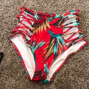 PINK brand high-waisted swim top